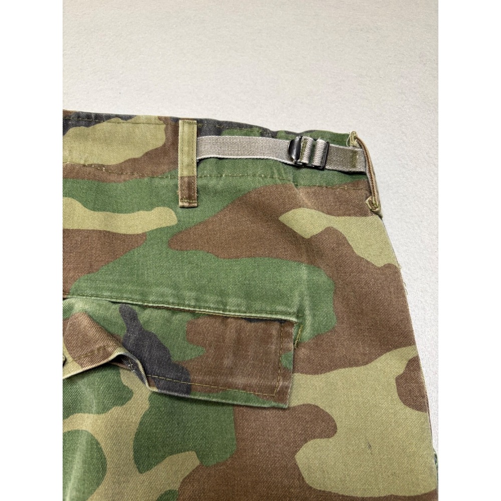 Vintage Cargo Pants Mens Large Camo Woodland Military Tactical BDU Distressed - Picture 4 of 13